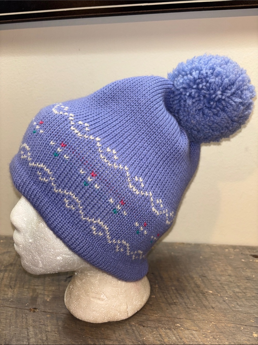 Wigwam vintage Pom Pom Winter Wool Hat - made in USA